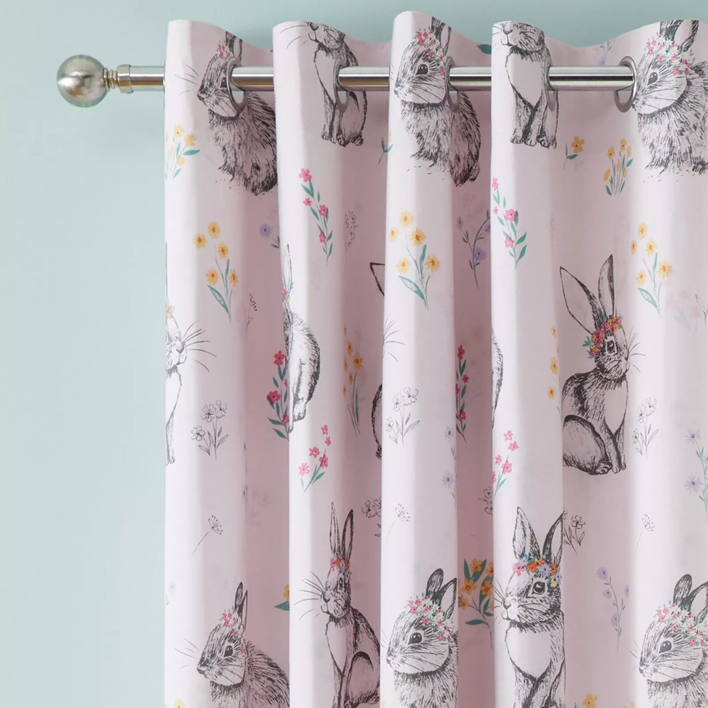 Bunny Tails Eyelet Curtains by Catherine Lansfield Kids