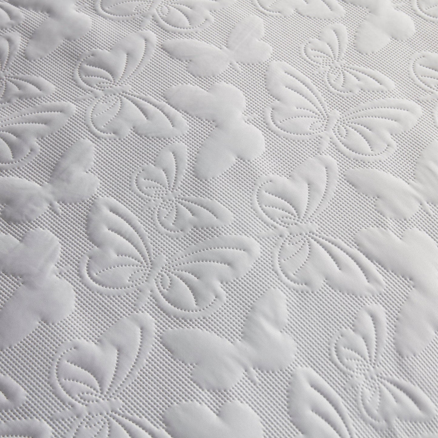 Butterfly Garden Bedspread by Serene in White