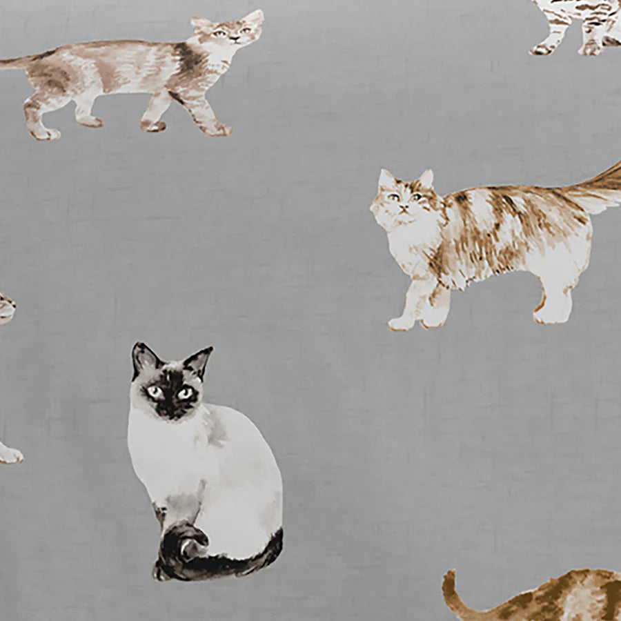 Cats Duvet Cover Set by Fusion in Grey