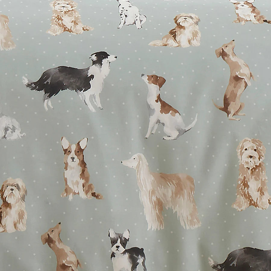 Cute Duvet Cover Set Dogs by Fusion in Duck Egg