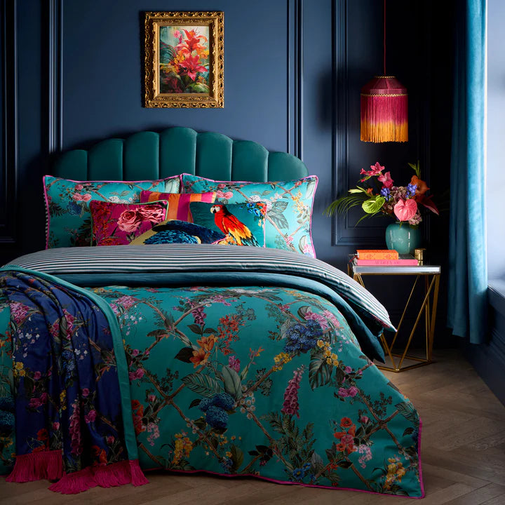 Cotswold Fantasia 100% Cotton Duvet Cover Set by Laurence Llewelyn-Bowen in Teal