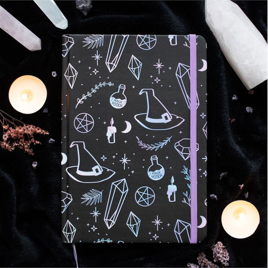 Crystal Witch Print A5 Notebook