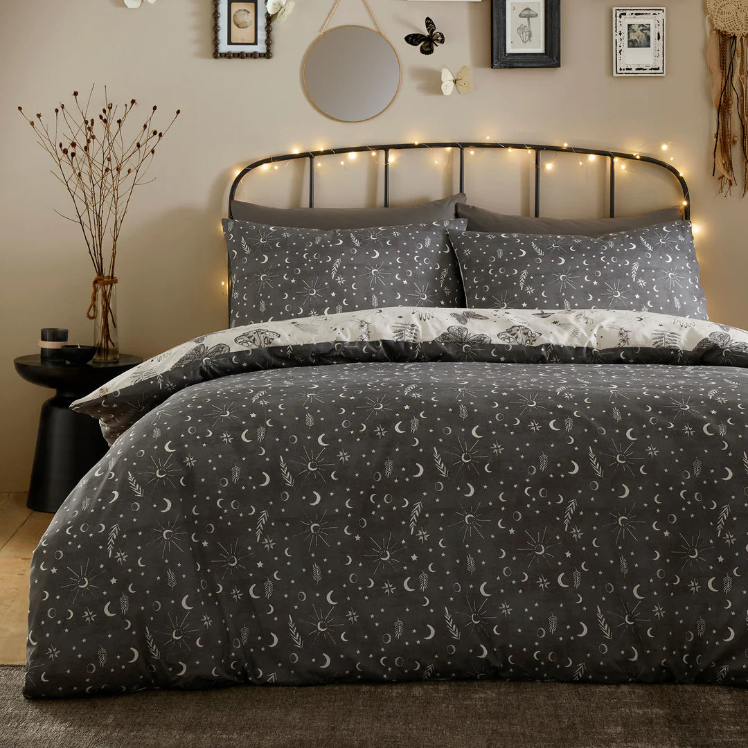 Celeste Duvet Cover Set in Grey