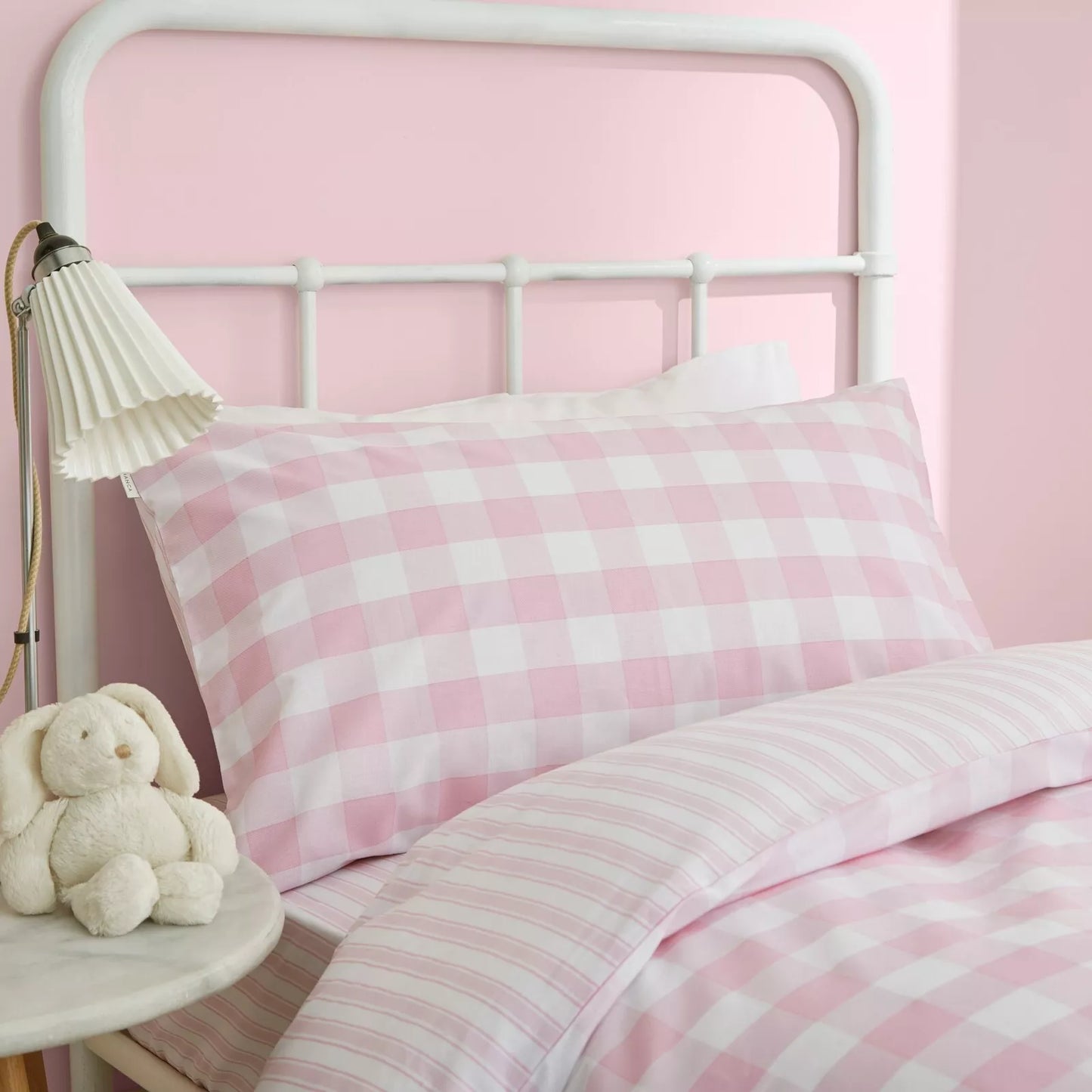 Check and Stripe Duvet Cover Set in Pink by Bianca Kids