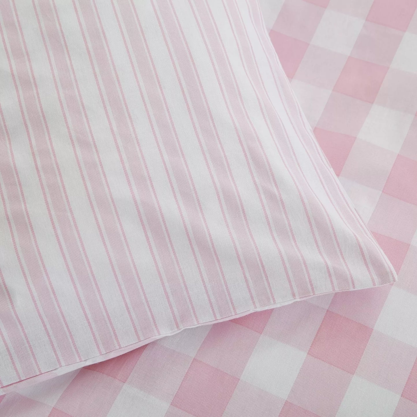 Check and Stripe Duvet Cover Set in Pink by Bianca Kids