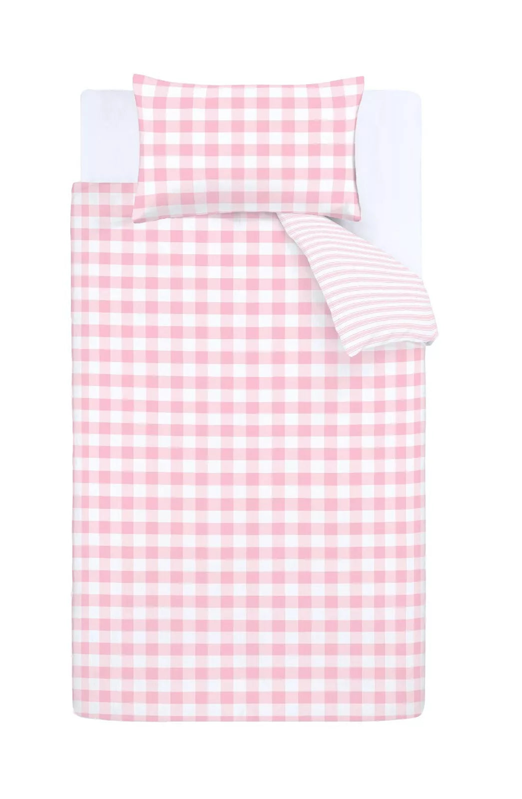 Check and Stripe Duvet Cover Set in Pink by Bianca Kids