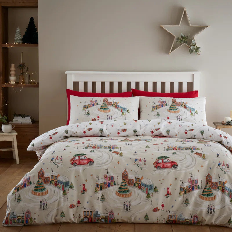 Christmas Town Reversible Duvet Cover Set by Catherine Lansfield