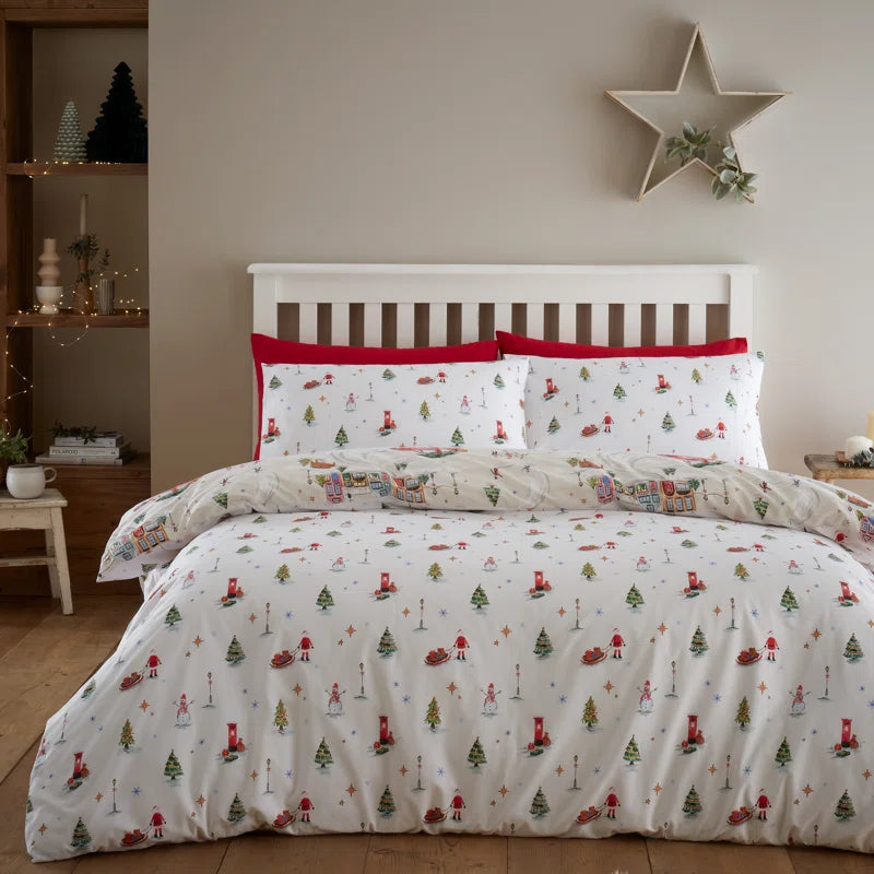 Christmas Town Reversible Duvet Cover Set by Catherine Lansfield