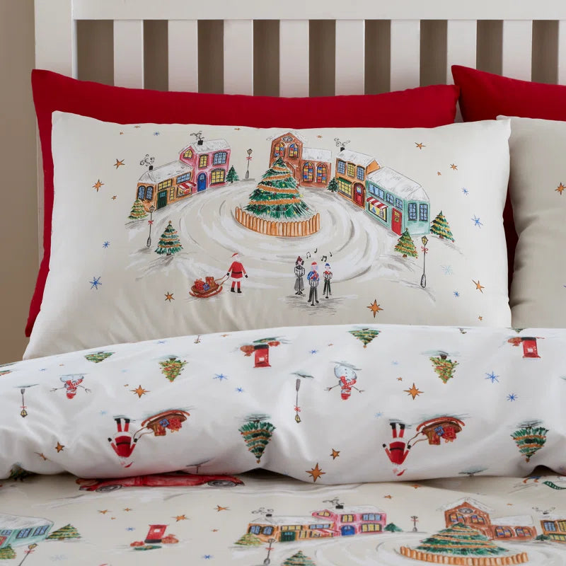 Christmas Town Reversible Duvet Cover Set by Catherine Lansfield