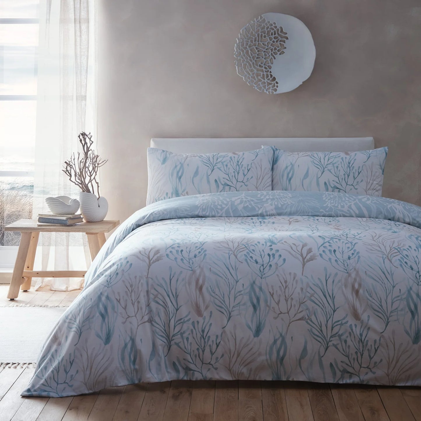 Cora Duvet Cover Set by Drift Home in Sea Foam