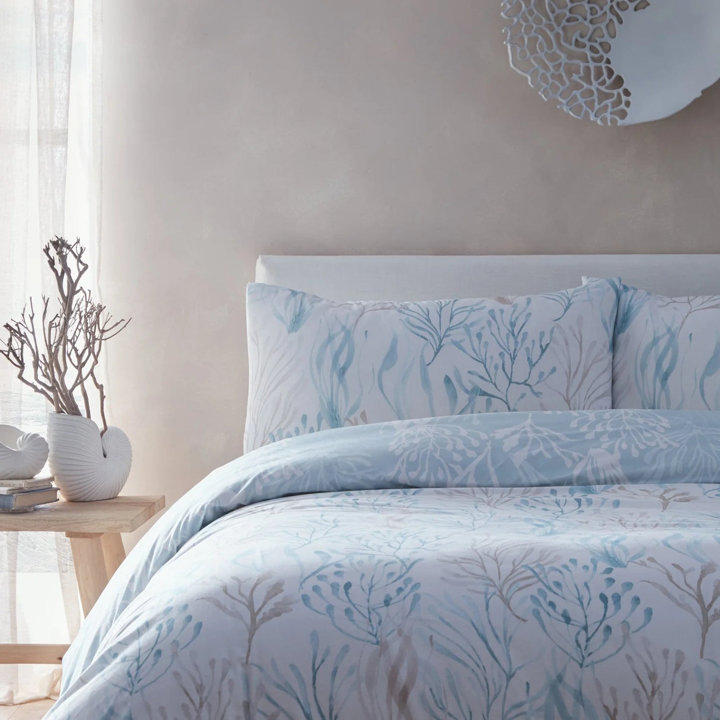 Cora Duvet Cover Set by Drift Home in Sea Foam