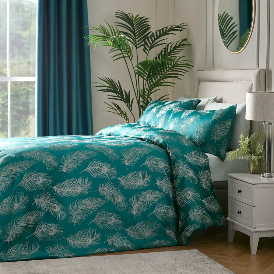 Dandy Duvet Cover Set by Laurence Llewelyn-Bowen in Teal