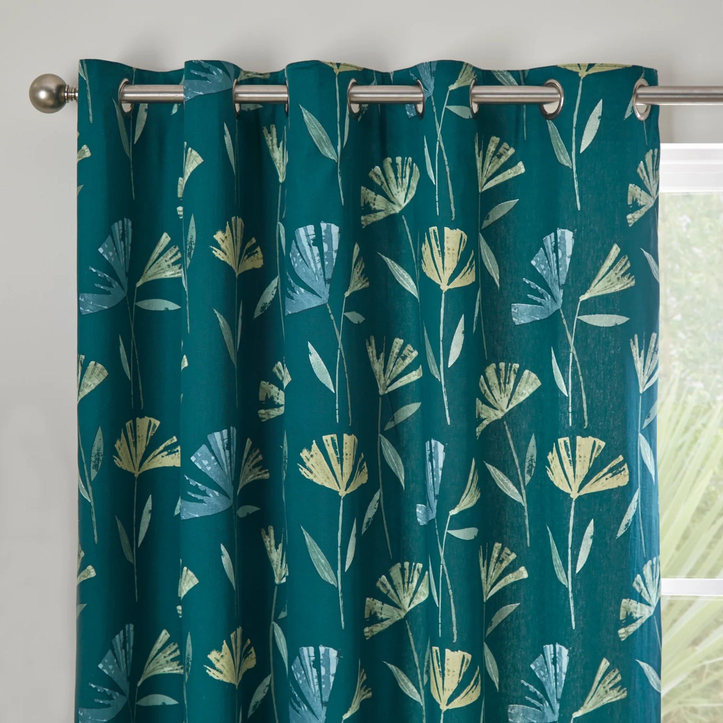 Dacey Eyelet Curtains by Fusion in Teal