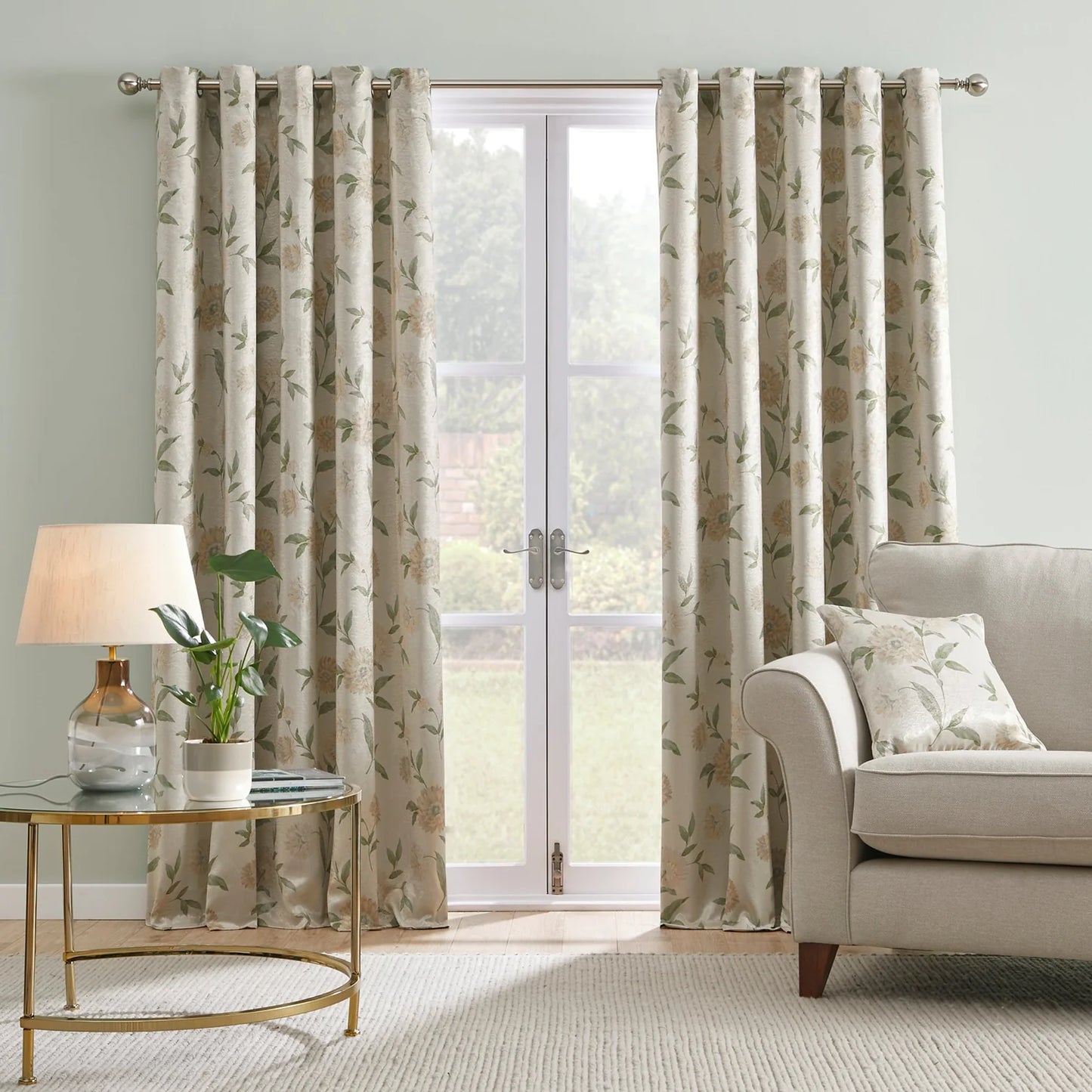 Dahlia Eyelet Curtains by Dreams & Drapes Curtains in Natural