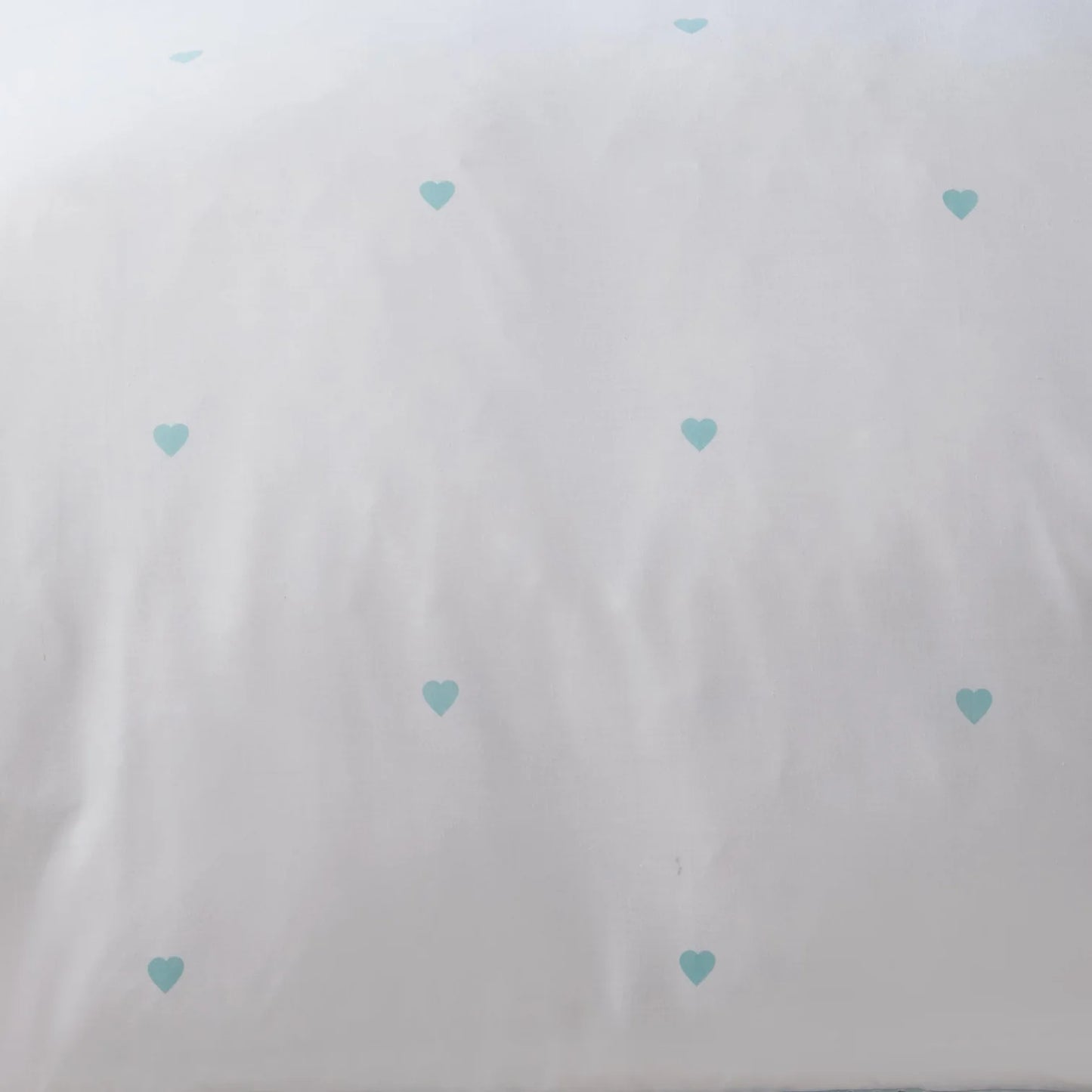 Decorative Heart Duvet Cover Set by Serene in Duck Egg