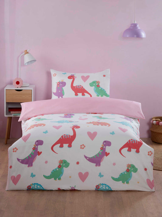 Dino Daisy Single Duvet Set