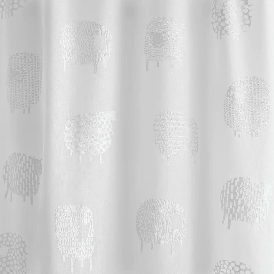 Dotty Sheep Voile Panel by Fusion in White