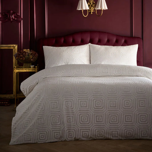 Emile Duvet Cover Set by Laurence Llewelyn-Bowen in Cream