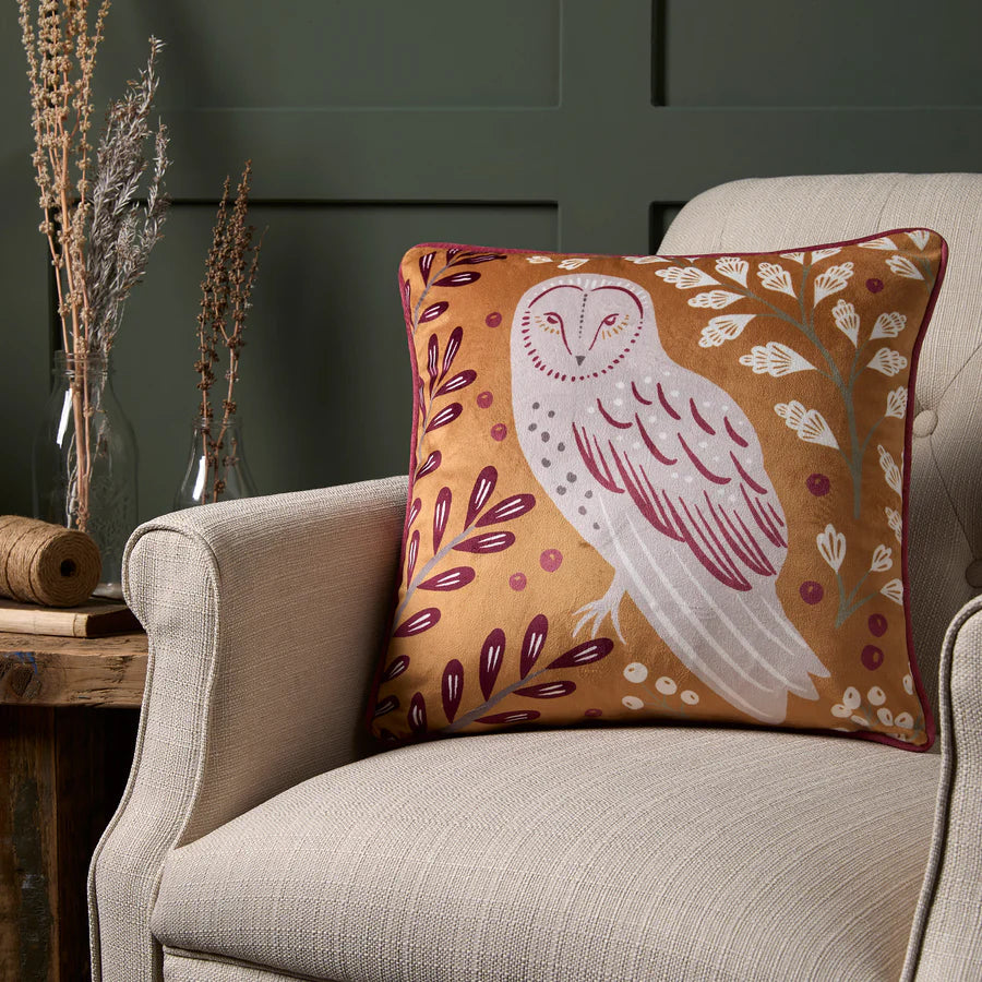 Enchanted Filled Cushion by Dreams & Drapes Lodge in Red