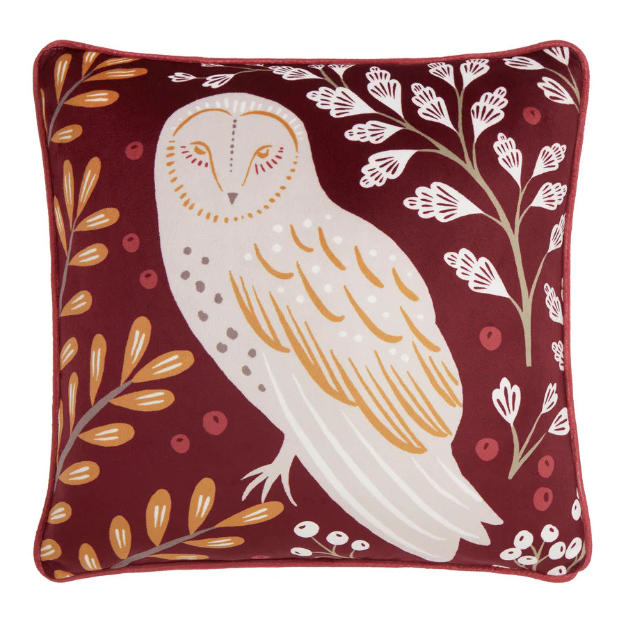 Enchanted Filled Cushion by Dreams & Drapes Lodge in Red