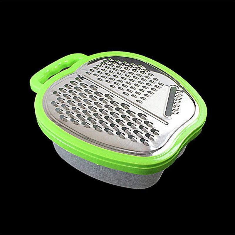 3 in 1 Multipurpose Grater Shredder Slicer with Attached Container - Random Colour