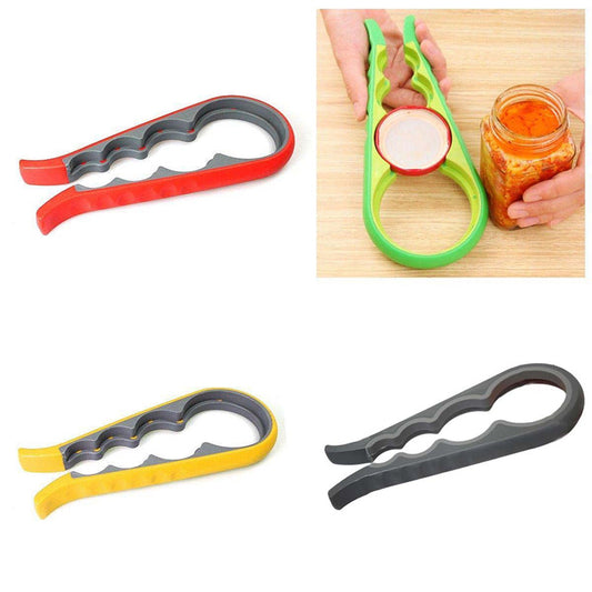 4 Size Bottle/Jar Opener Multi-Use Plastic Jar Open - (Random Colour will be sent)