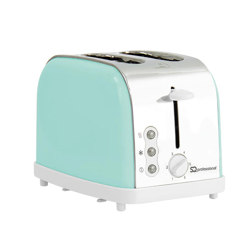 900W Metallic 2 Slice Toaster Stainless Steel Kitchen Toaster