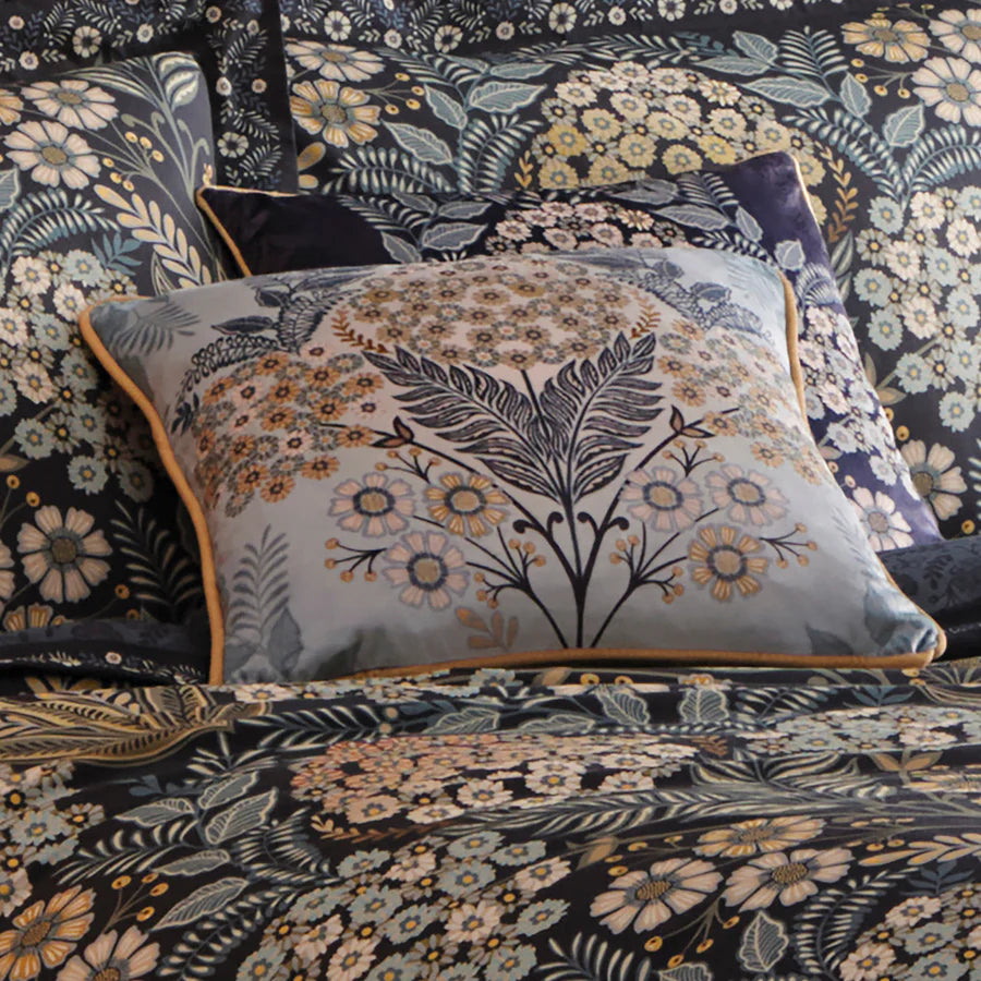 Evelina Filled Cushion by Appletree Heritage in Navy