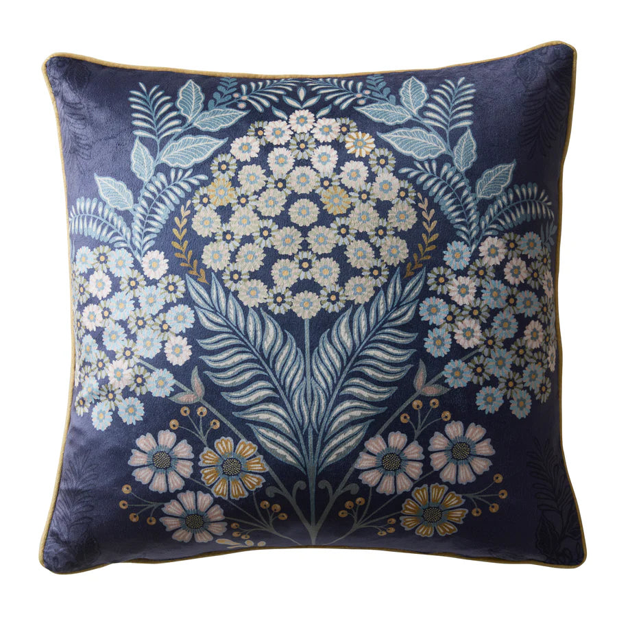 Evelina Filled Cushion by Appletree Heritage in Navy