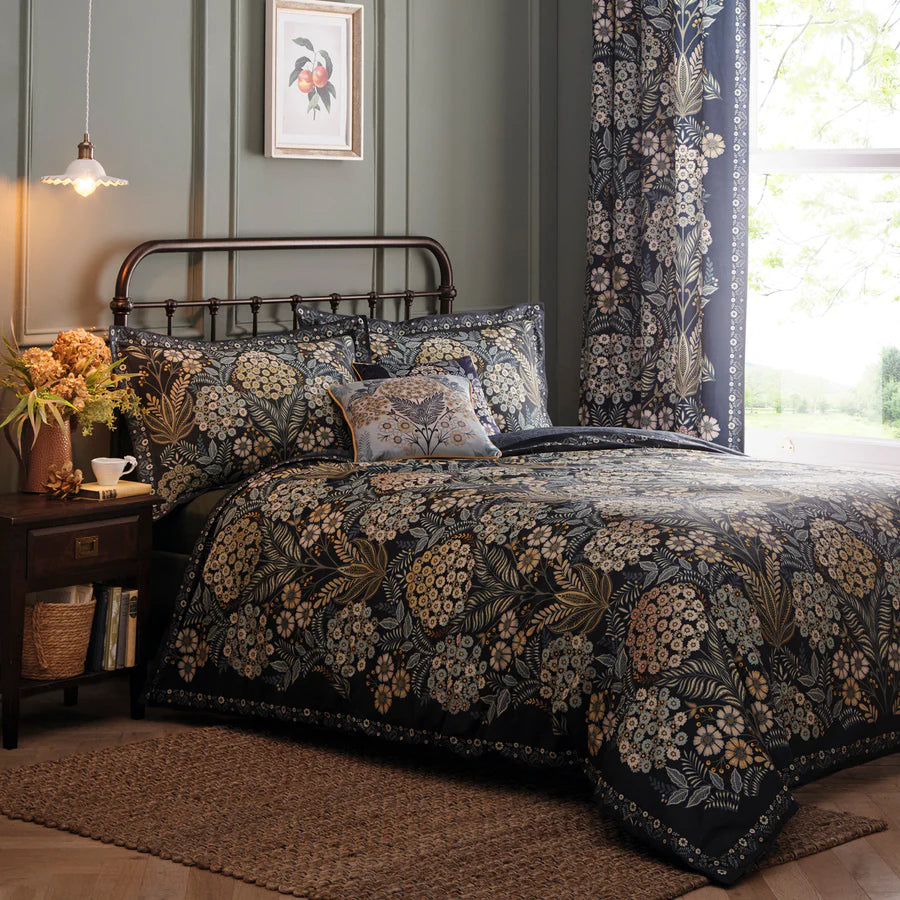 Evelina Duvet Cover Set by Appletree Heritage in Navy