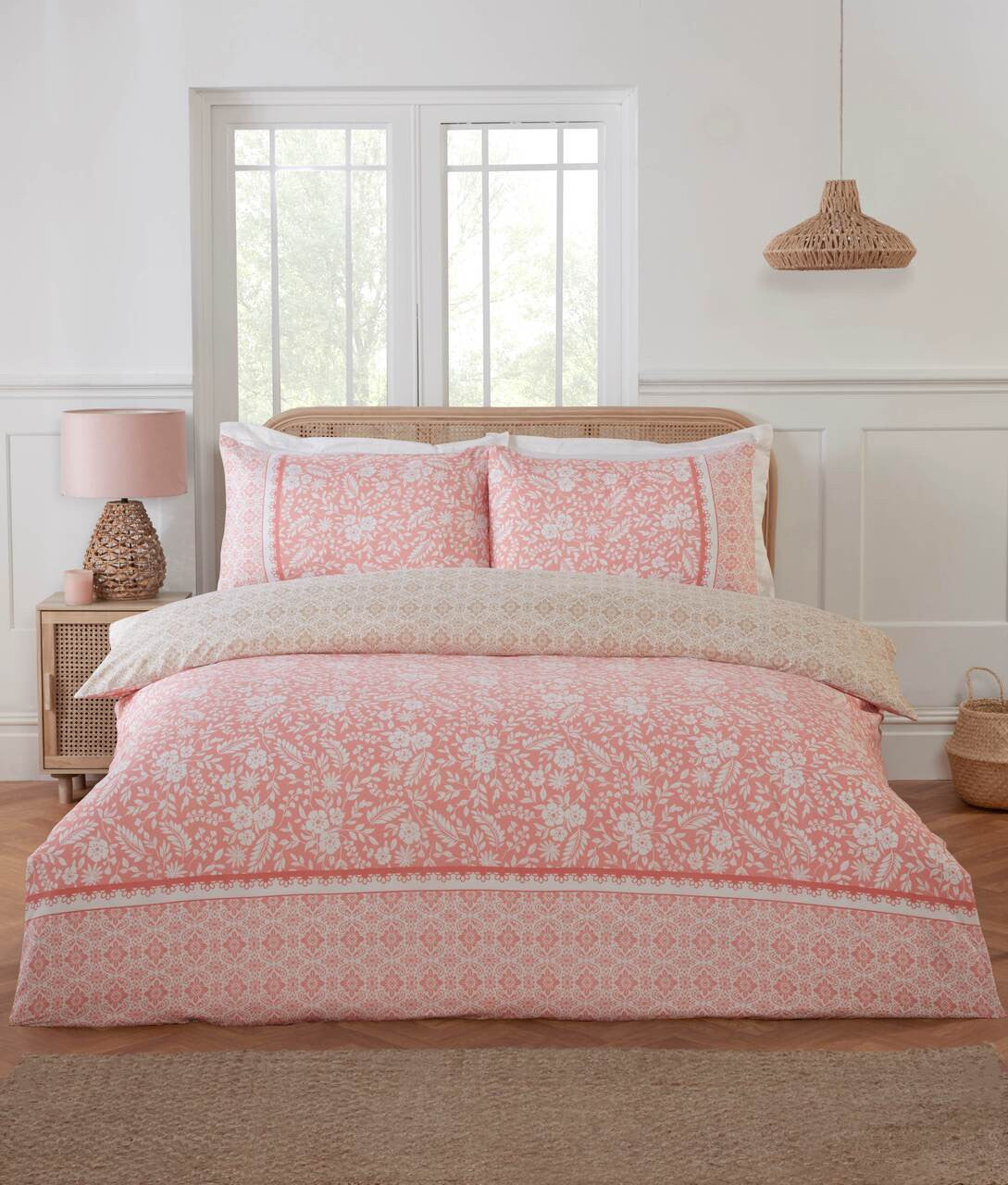 Eleanor Duvet Cover Set in Blush