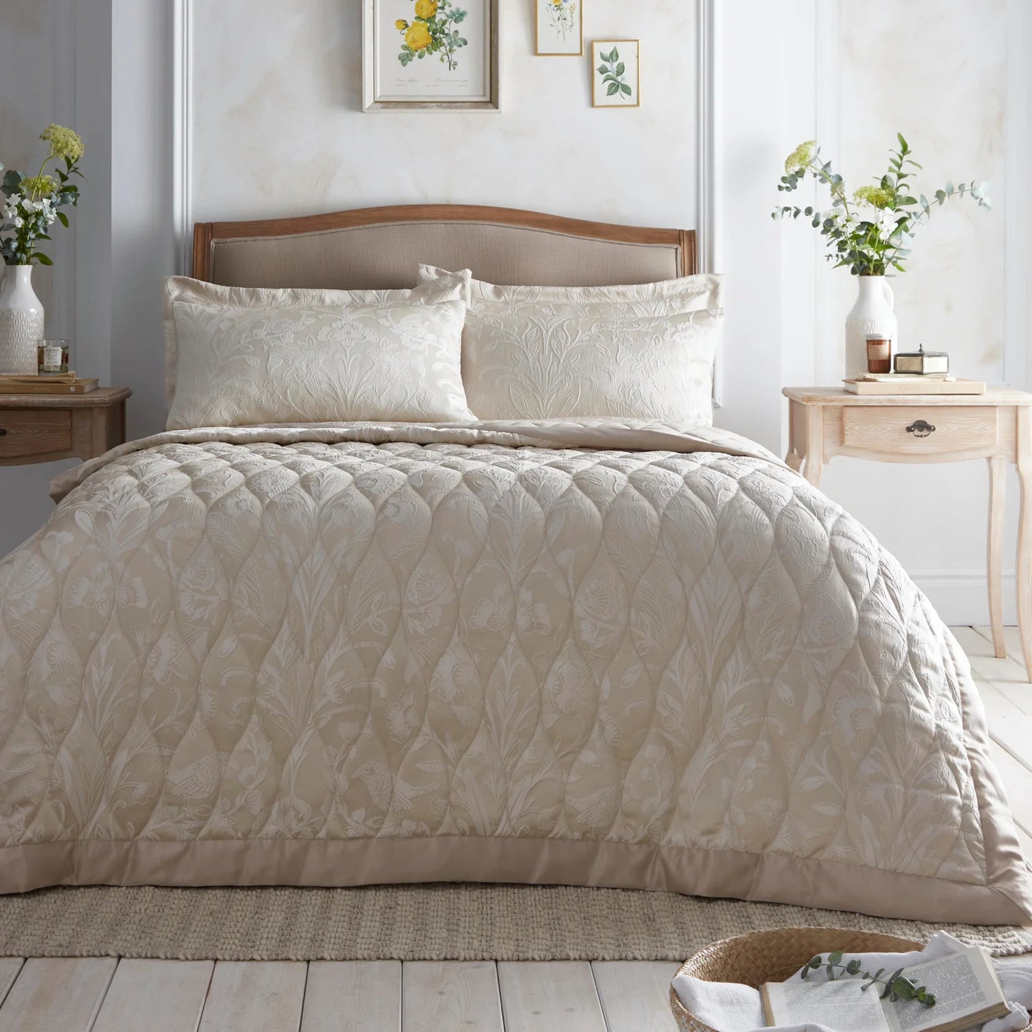 Elysia Duvet Cover Set by Appletree Heritage in Champagne