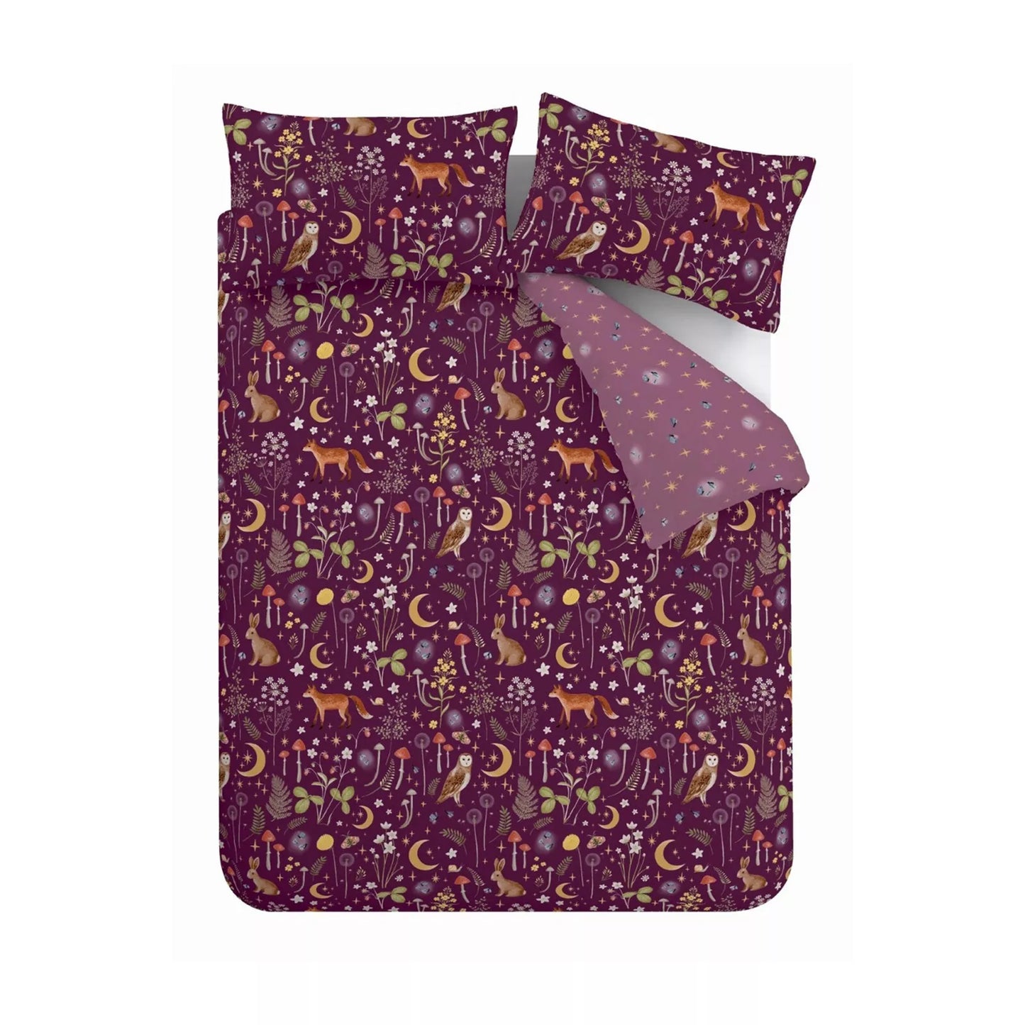 Enchanted Twilight Duvet Cover Set in Plum by Catherine Lansfield