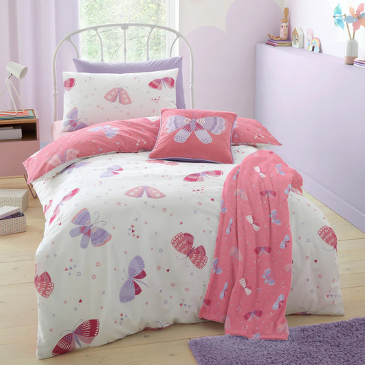 Flutterby Butterfly Duvet Cover Set by Bedlam in Pink