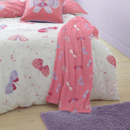 Flutterby Butterfly Throw by Bedlam in Pink