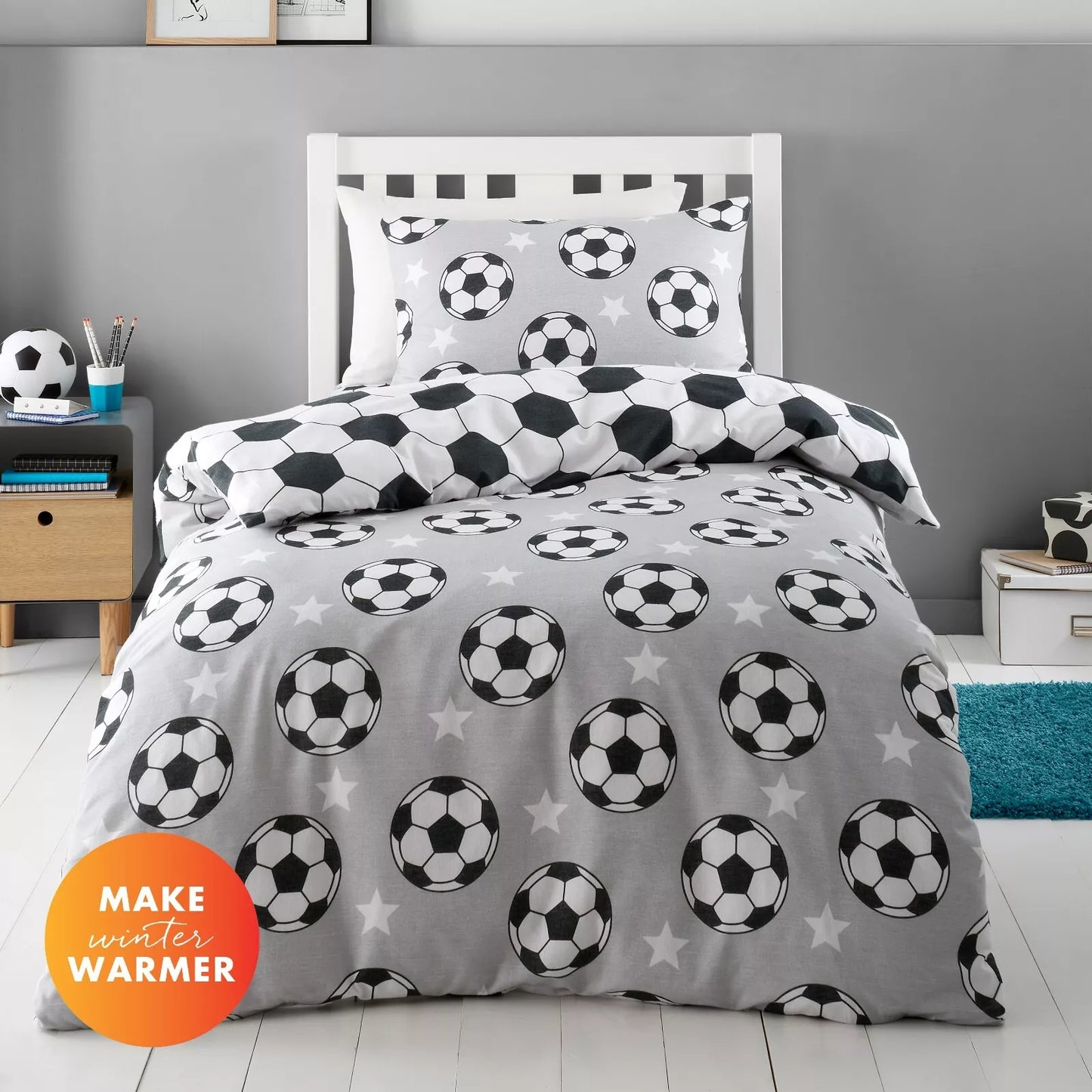 Brushed Football Stars Duvet Cover Set by Catherine Lansfield Kids