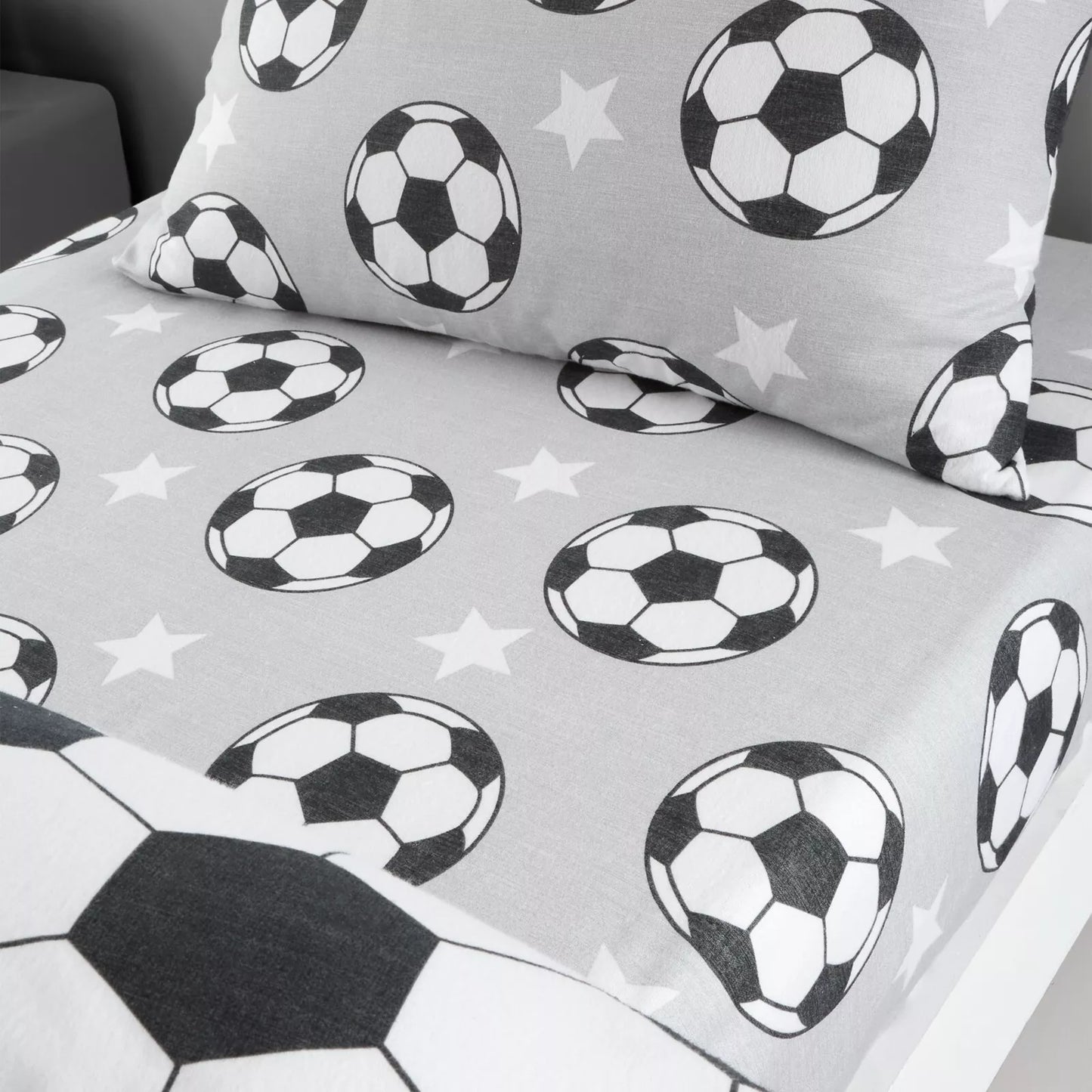 Brushed Football Stars Fitted Sheet by Catherine Lansfield Kids