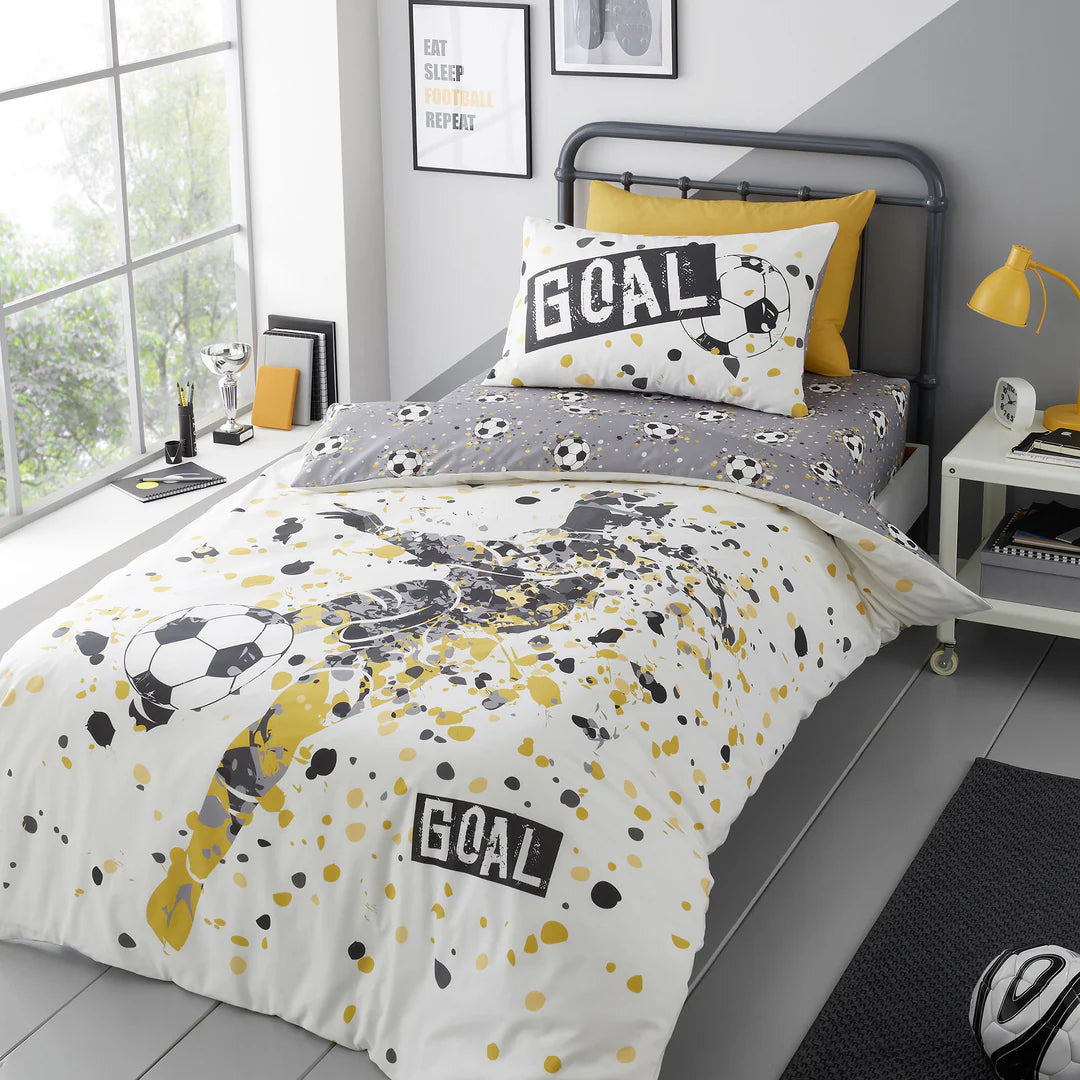 Goal Duvet Cover Set by Bedlam in Gold