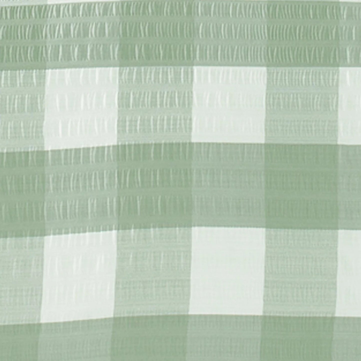 Seersucker Gingham Duvet Cover Set by Fusion in Green