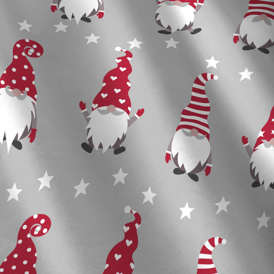 Gnome For Christmas Duvet Cover Set by Fusion Christmas in Silver