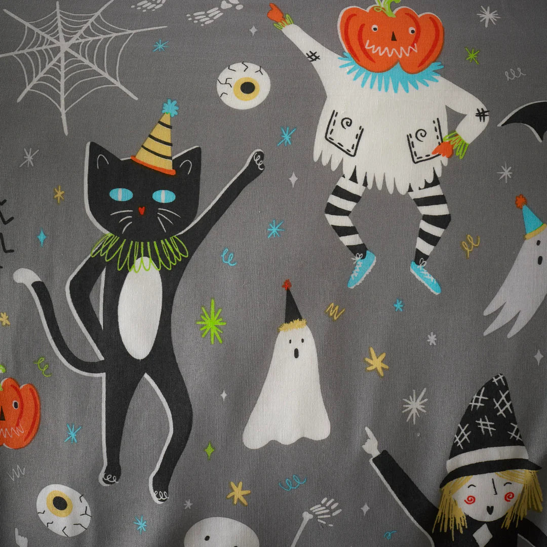 Halloween Party Duvet Cover Set  by Bedlam in Grey