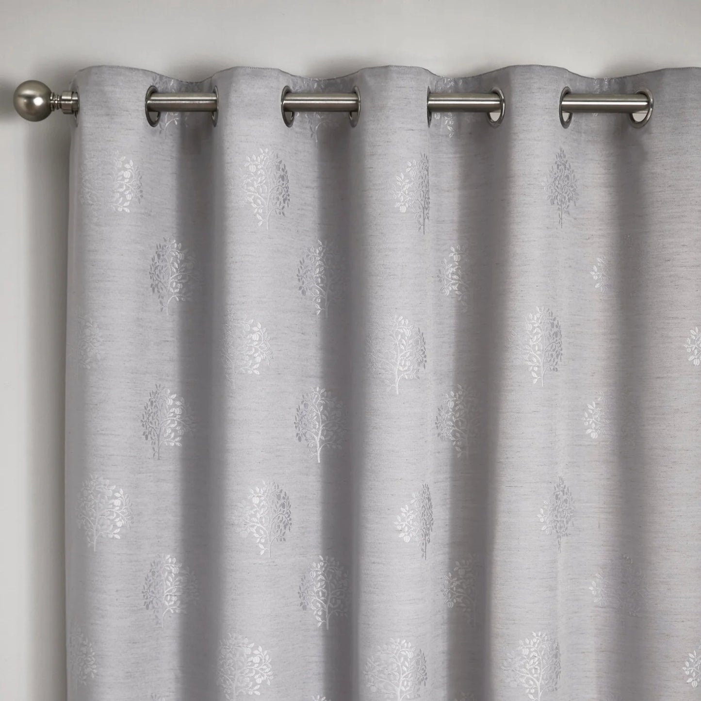 Harvest Eyelet Curtains by Appletree Loft in Silver