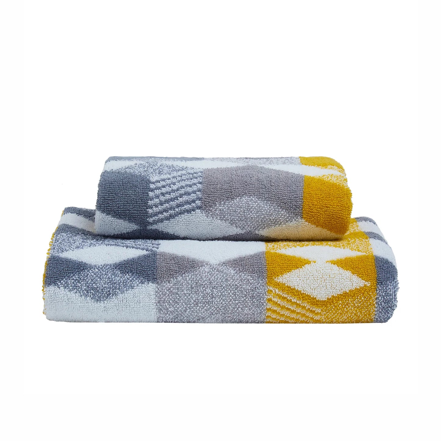 Hendra Hand and Bath Towels by Fusion Bathroom in Grey