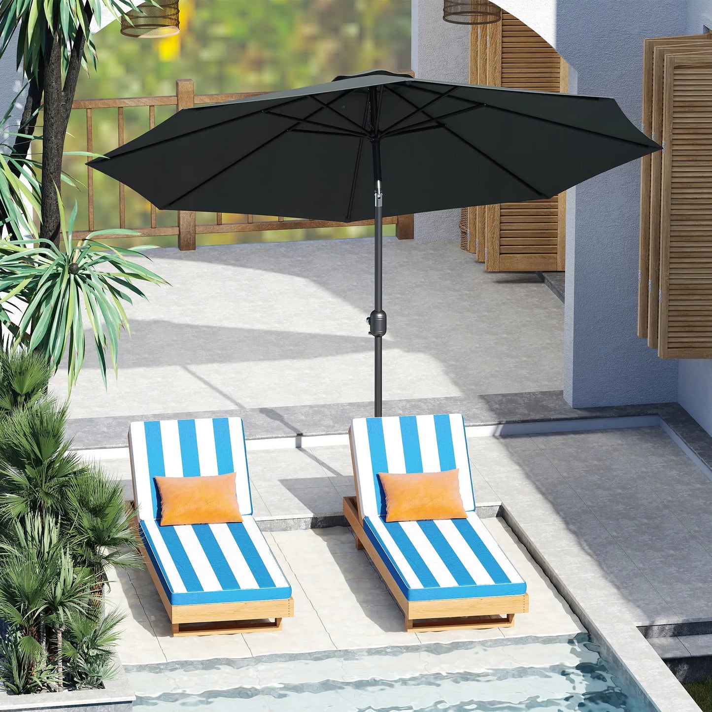 3M Tilting Garden Parasol - Dark Grey