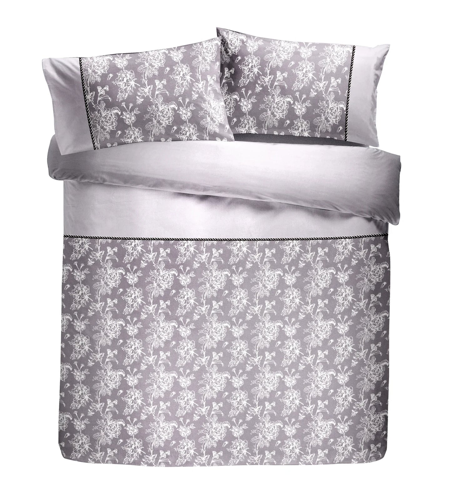 Jasmine Damask Duvet Cover Set in Lavender - by D&D Woven