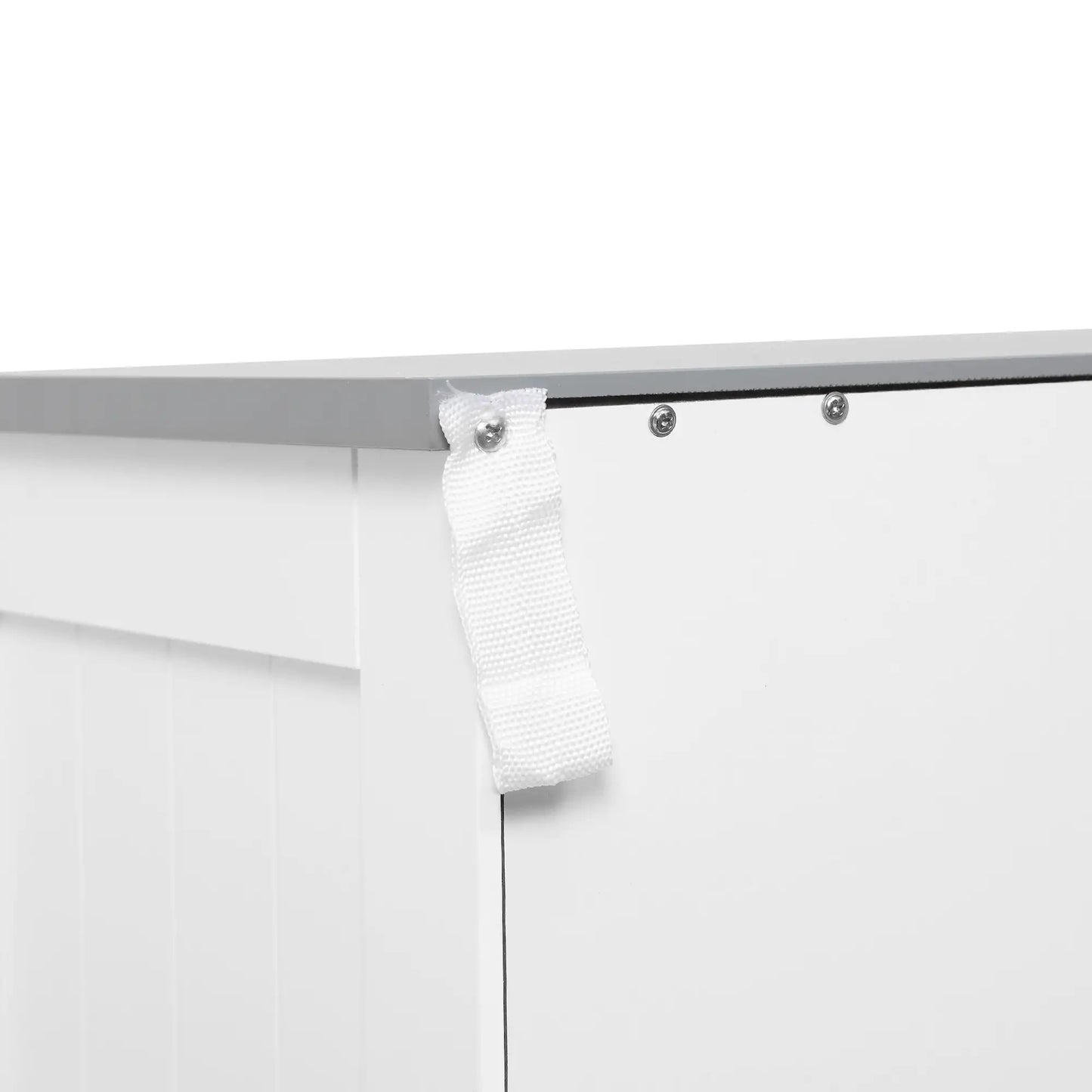 Freestanding White Bathroom Cabinet, Storage Cupboard with 2 Drawers