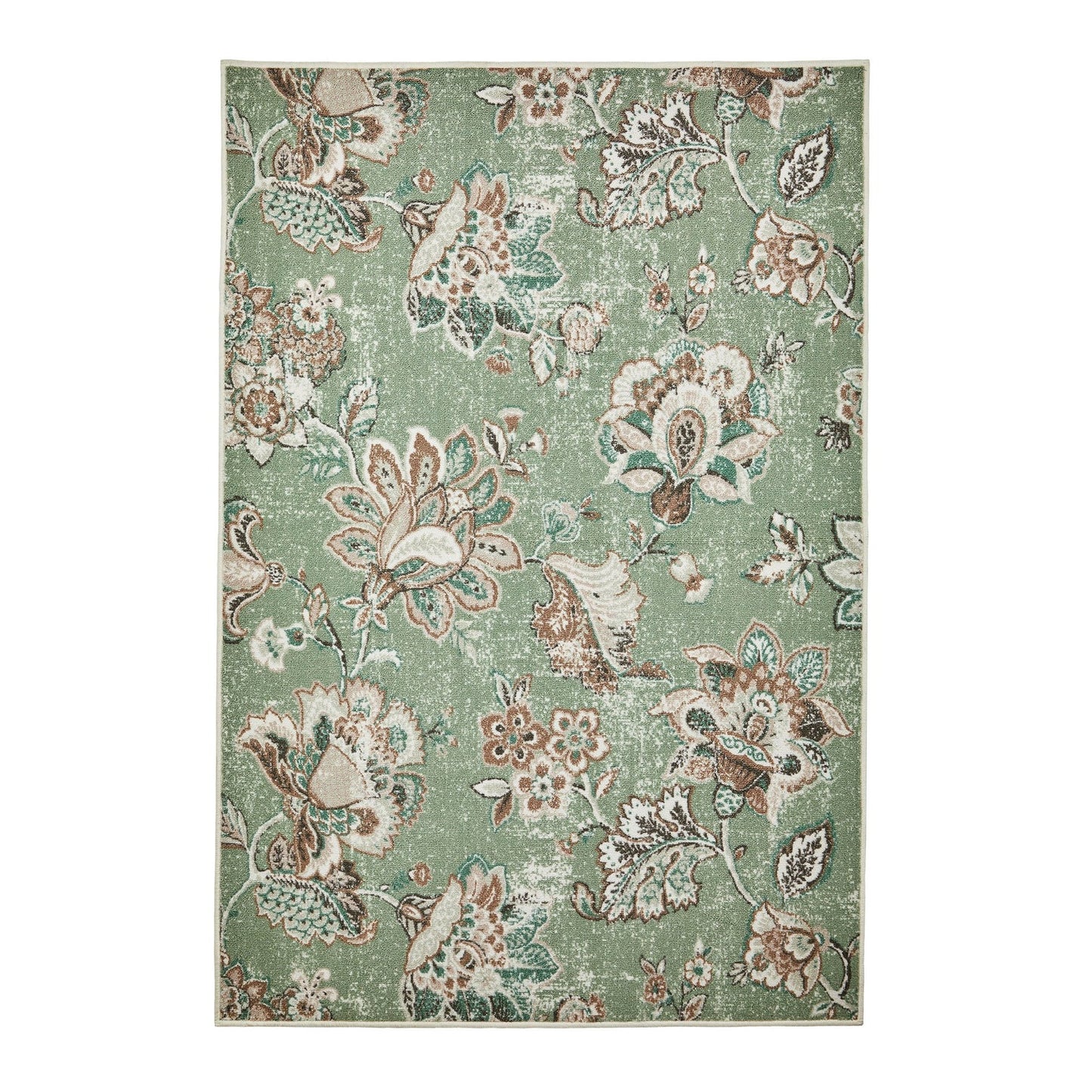 Washable Rug Keats by Dreams & Drapes Design in Green