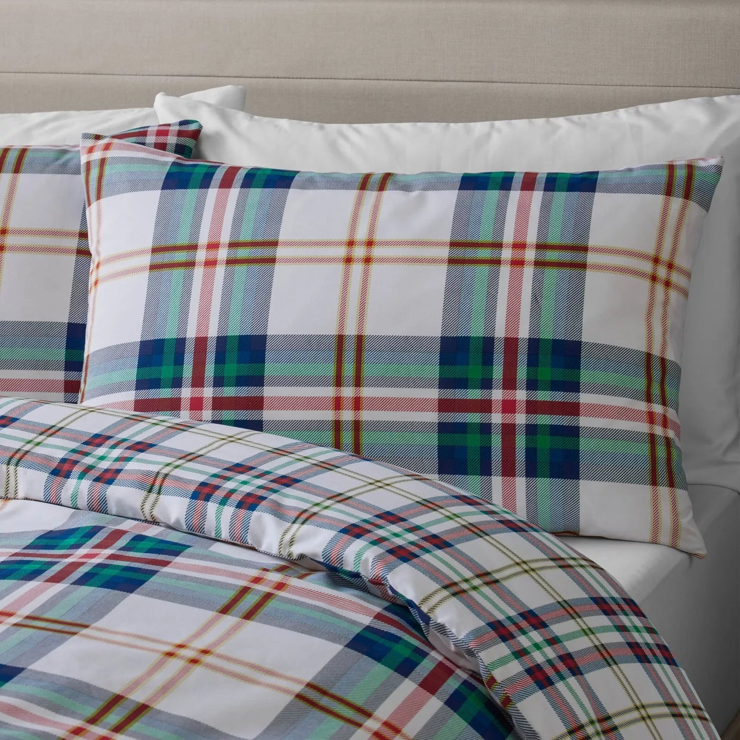 Kelso Check Tartan Green Duvet Cover Set by Catherine Lansfield