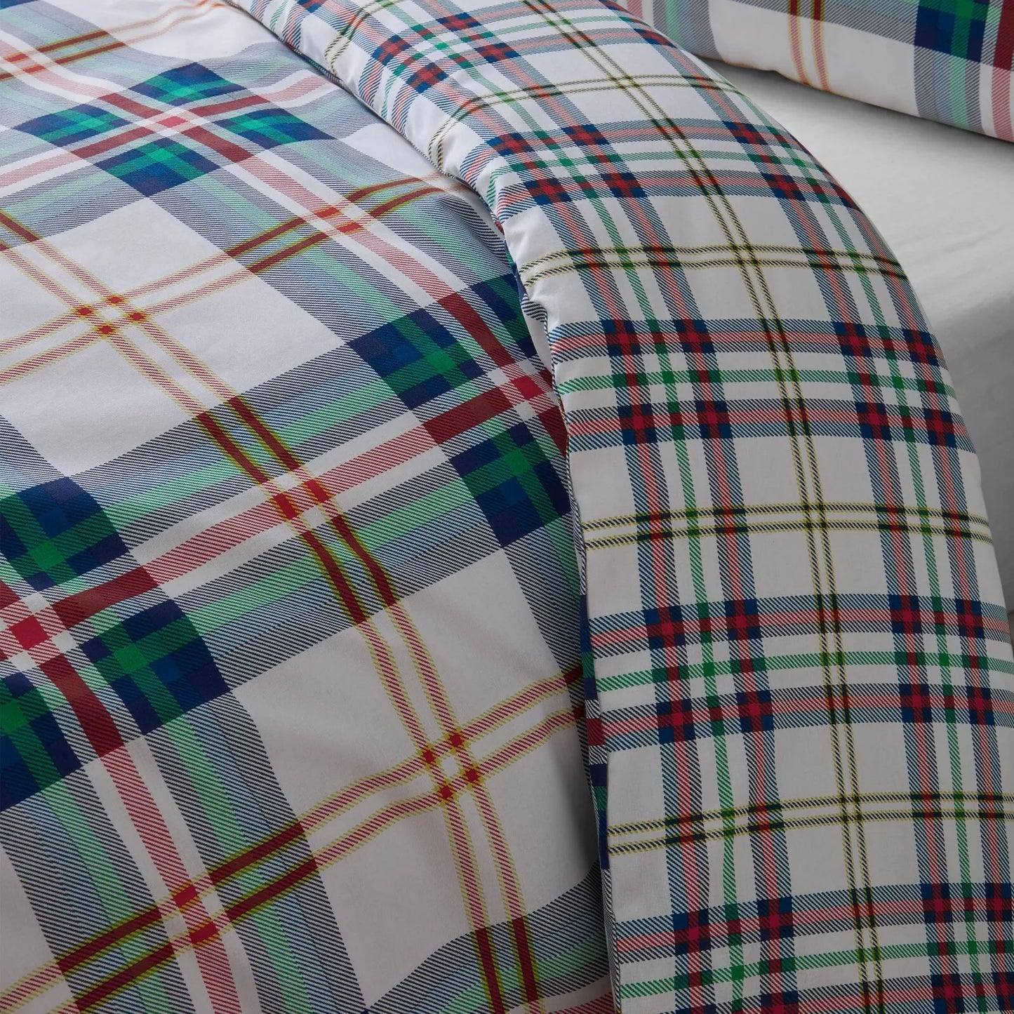 Kelso Check Tartan Green Duvet Cover Set by Catherine Lansfield