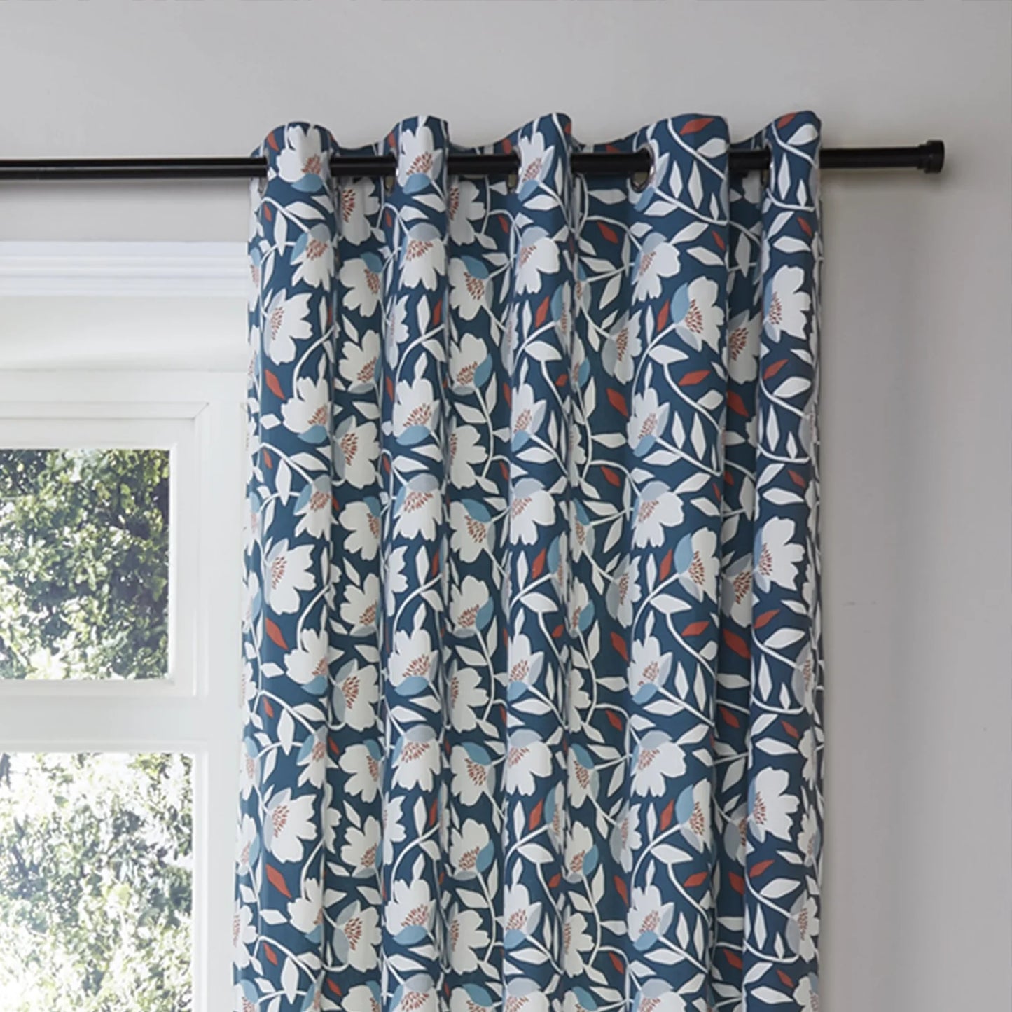 Luna Eyelet Curtains by Fusion in Teal